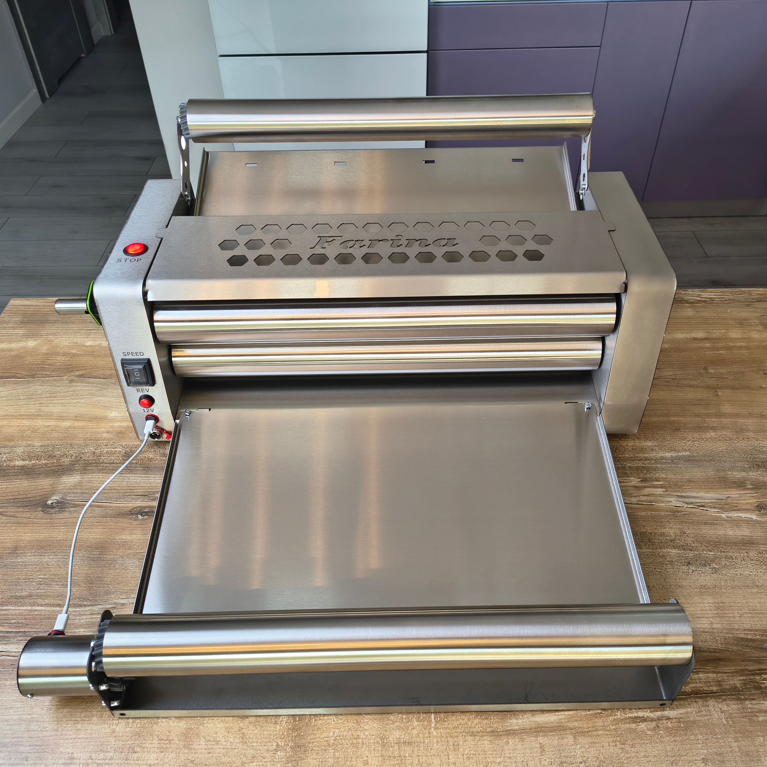 FARINA EXTRA E500 Electric Dough Sheeter 19.5in/50cm with Additional Electric Rolling Pins