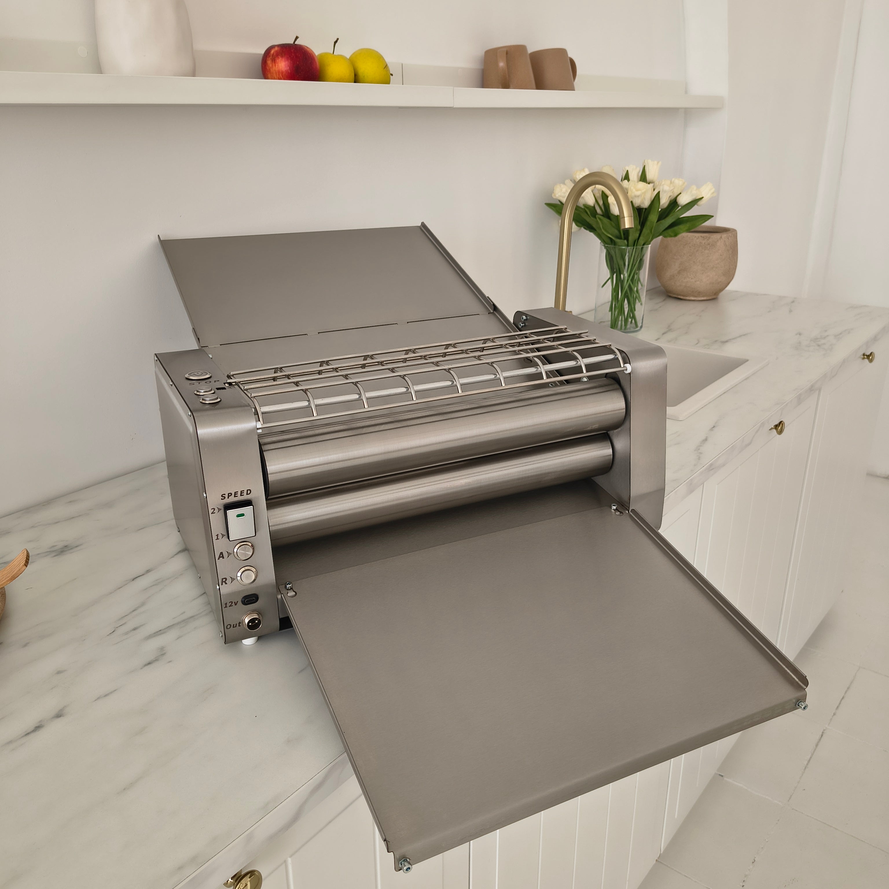 FARINA EXTRA EM400/EM500 Electric Dough Sheeter with Additional Rolling Pins π