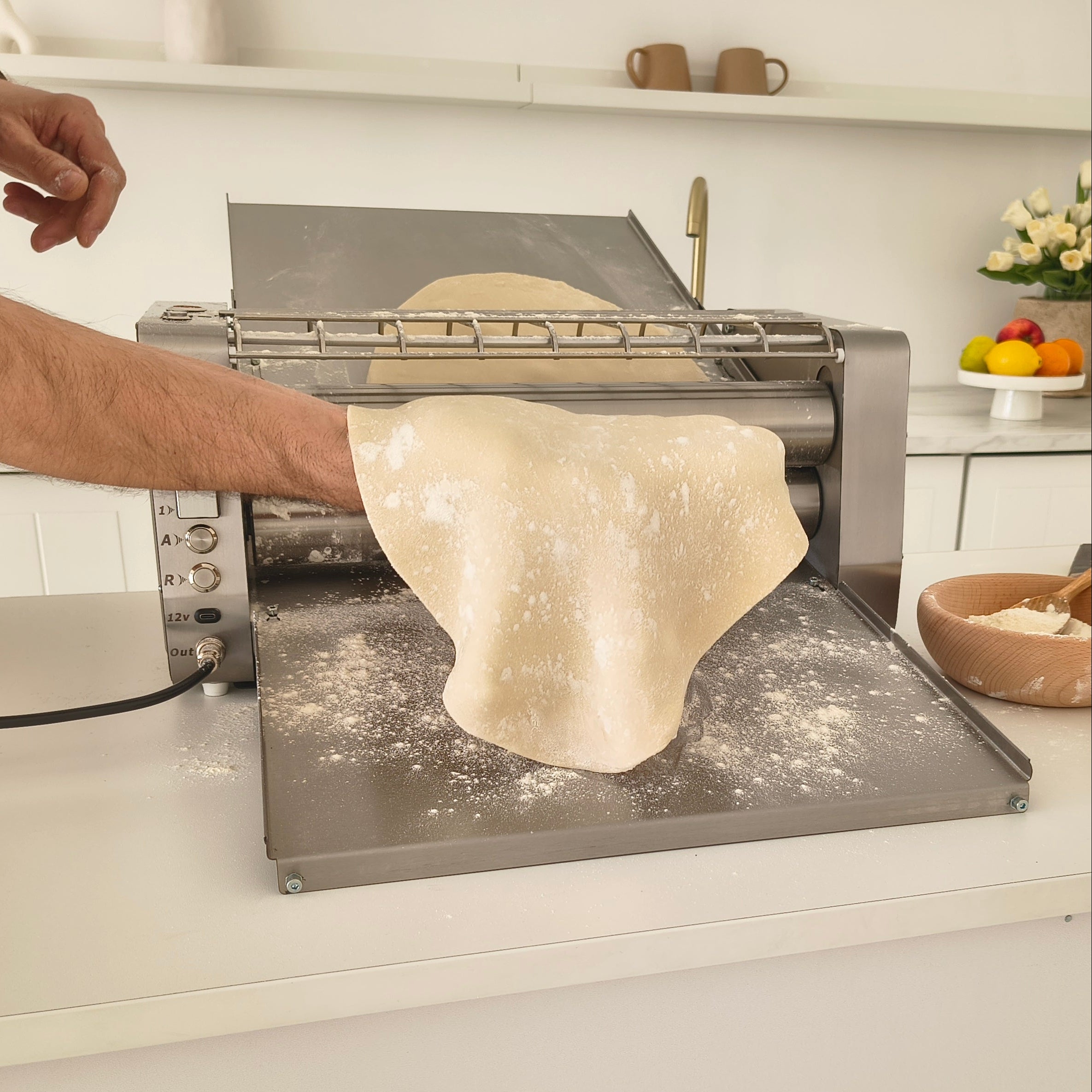 FARINA EXTRA EM400/EM500 Electric Dough Sheeter with Additional Rolling Pins π