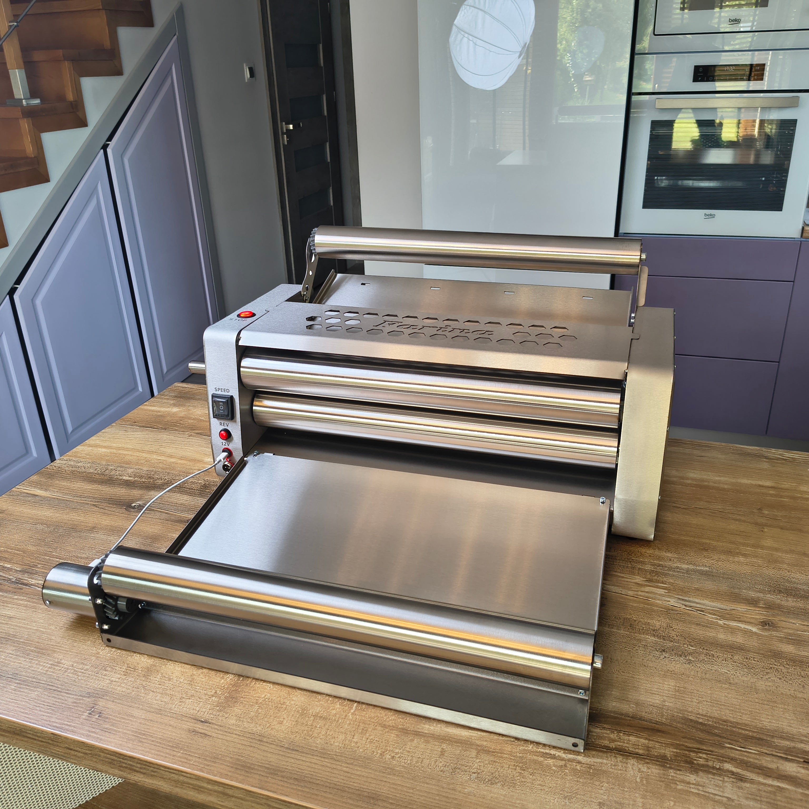 FARINA EXTRA E500 Electric Dough Sheeter 19.5in/50cm with Additional Electric Rolling Pins