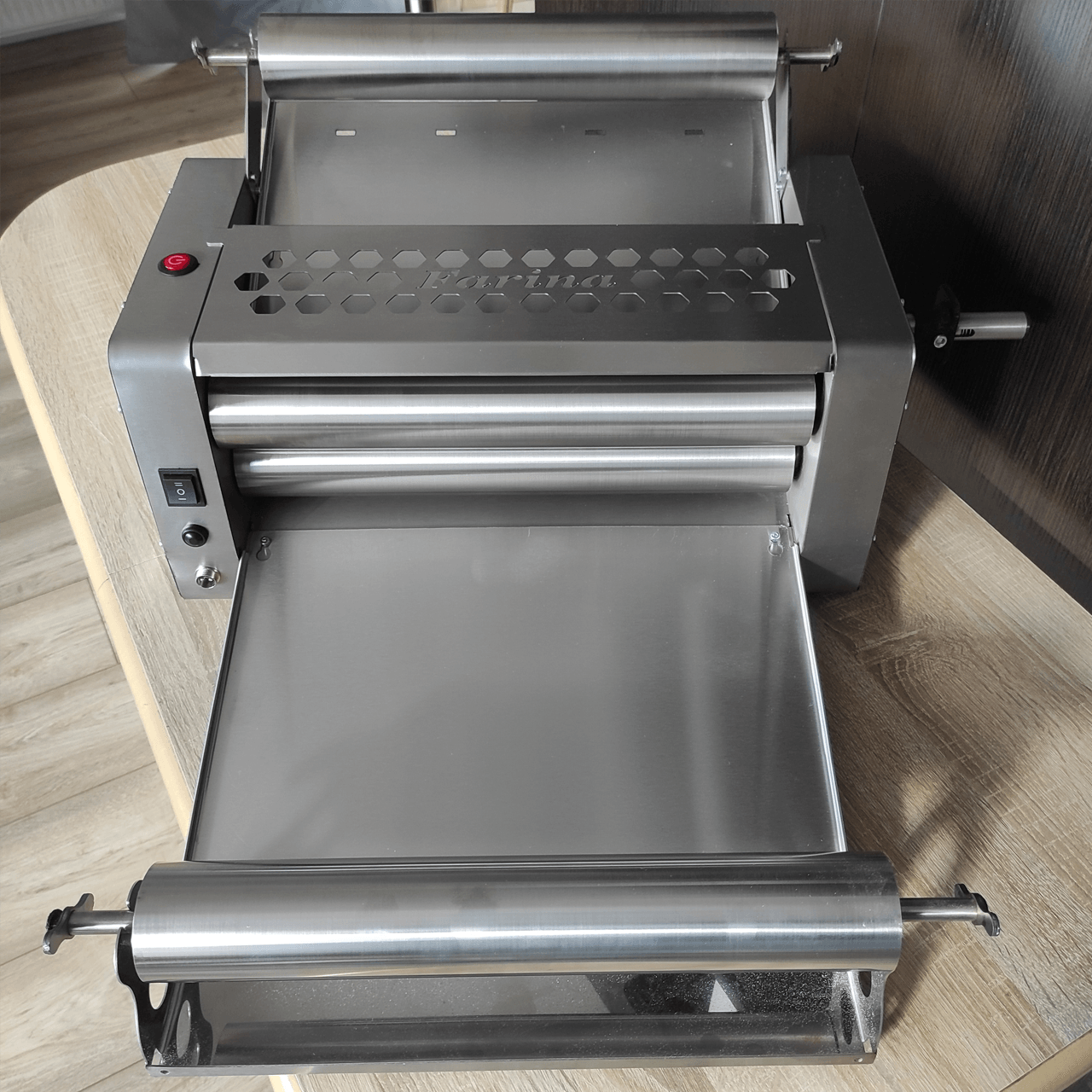 FARINA EXTRA E500 Electric Dough Sheeter 19.5in/50cm with Additional Rolling Pins - Farina Metal