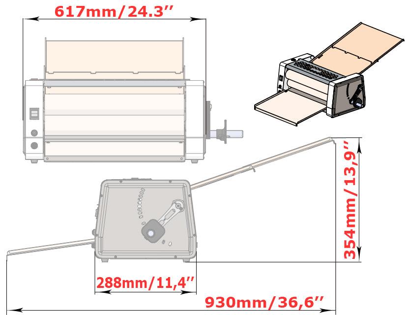 FARINA EXTRA E500 Electric Dough Sheeter 19.5in/50cm - Farina Metal